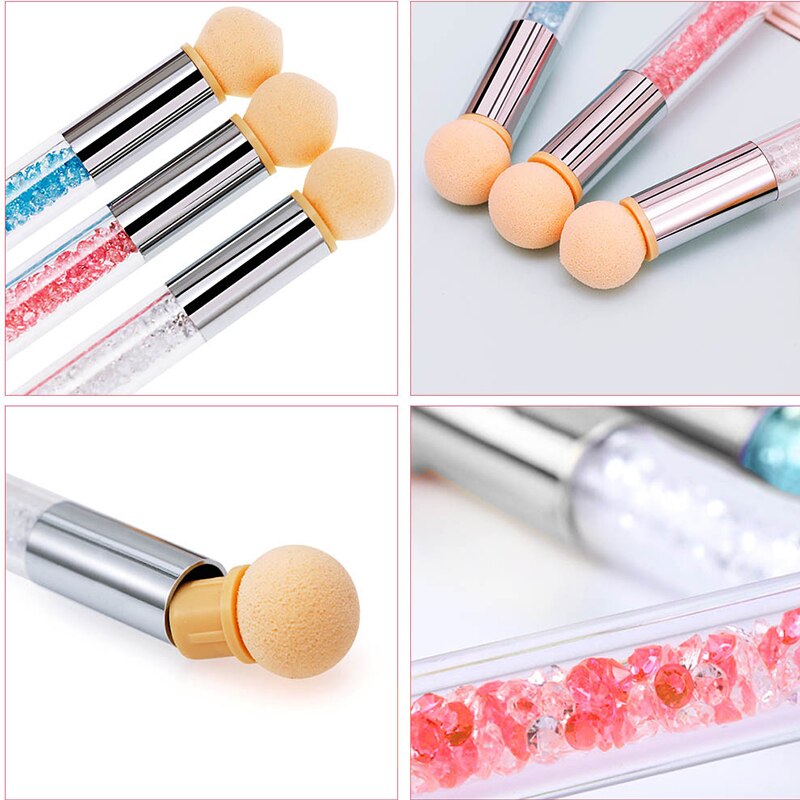 Mobray-vernis à ongles Gel à double extrémité, brosse acrylique avec poignée avec strass, stylo de peinture de manucure à faire soi-même