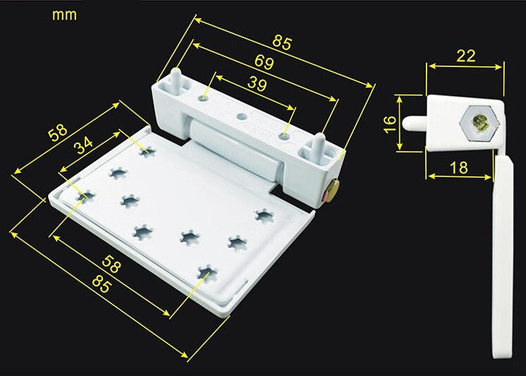 2Pcs/Lot Heavy Flag Type Hinge For UPVC Casement Window Door White Plastic Steel Composite Framed Glass Door: CG-JL012-S