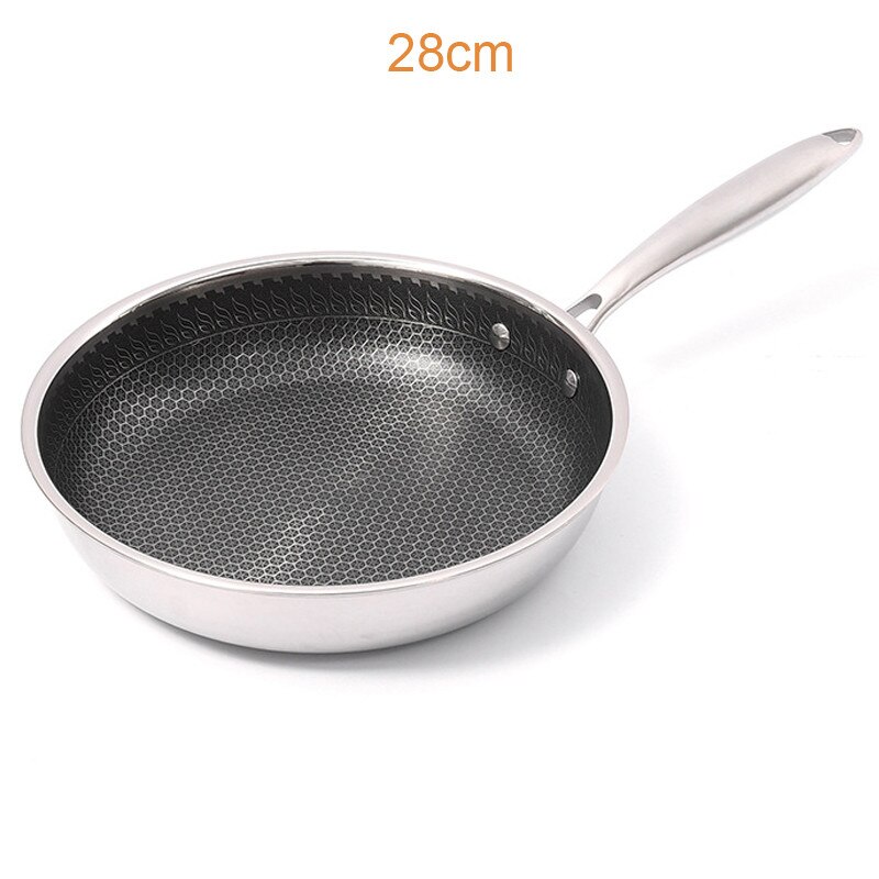 304 Rvs Pan nonstick Pan Omelet Steak Koekenpan P... Grandado