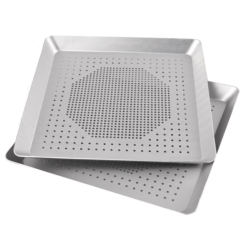 Aluminum Alloy Pizza Baking Pan Non-Stick Square Mesh Pizza Tray Mold Bread Pan