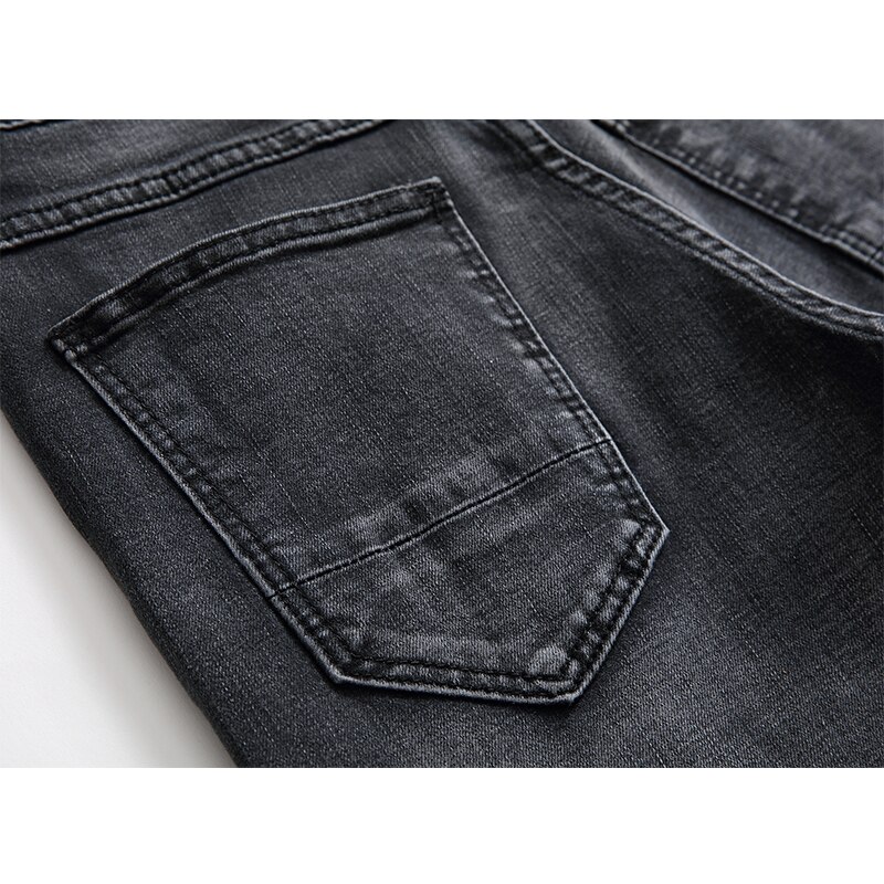 Shorts herre ripped korte jeans lige bomuldsshorts jean bermuda mandlig denim plus størrelse 28-40