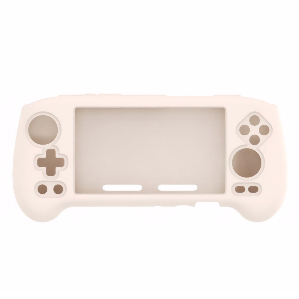 For ANBERNIC RG556 Game Console Soft Silicone Case -proof Shockproof Protective Cover + Tempered Film 9H HD Screen Protector: Blue