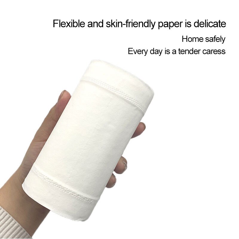 10 Rolls/Bag Rolling Paper Original Wood Pulp Material Toilet Tissue Paper Roll Bathroom Pack Tissues Toilet Paper Rolls Pack