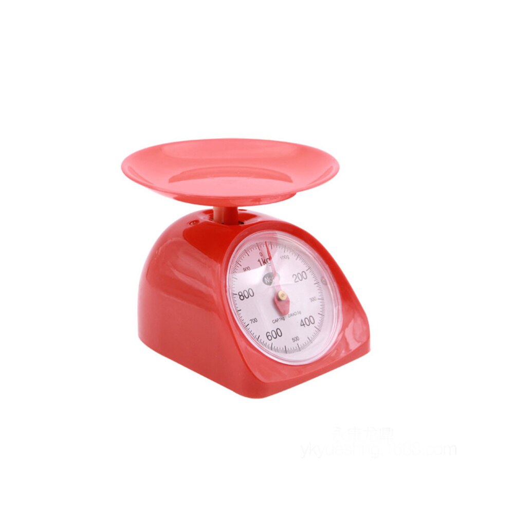 Balance mécanique à plateau de cuisine ronde rétro, 500g/5kg Max, précision des ustensiles de cuisine, balance des aliments de printemps, couleur aléatoire