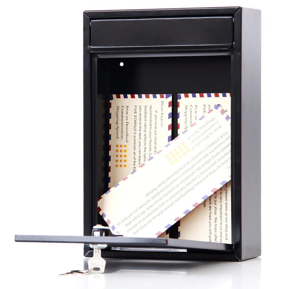 Outdoor Lockable Wall Mounted Hanging Iron Post Letter Box Mailbox with Key Password Mailbox Outdoor Letterbox Outdoor Wall Box