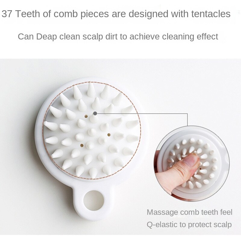 Brosse de massage en silicone pour le cuir chevelu, brosse japonaise pour le shampoing et les méridiens
