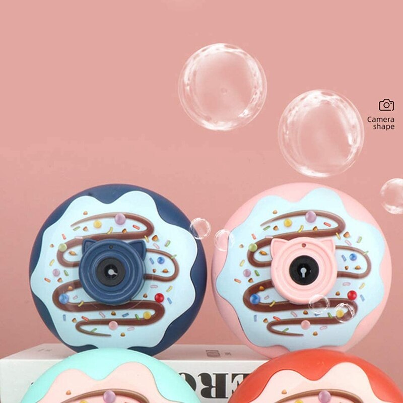 Donuts Vorm Bubble Machine Draagbare Bubble Maker Automatische Bubble Speelgoed Voor Kinderen Peuters Met Bubble Oplossing