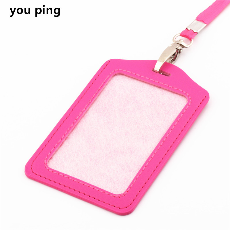 11 Colour PU Card Cover Bus Card Badge Lanyard Business Credit Cards Bank ID Card school supplies