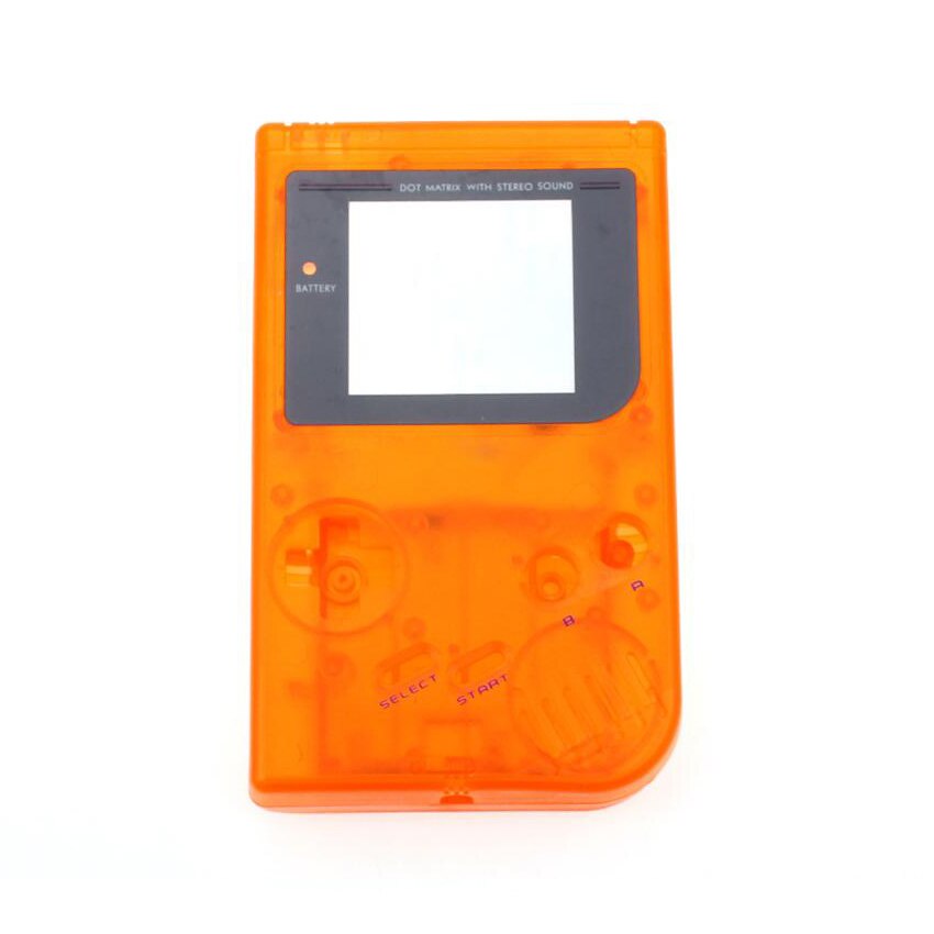 YuXi For GameBoy Classic Game Replacement Case Plastic Shell Cover for GBO DMG Console housing For GB Case: Clear Orange