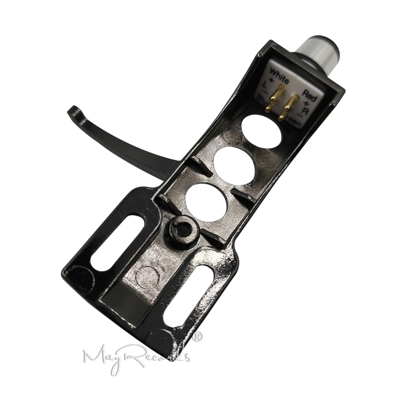 Universal LP Turntable Phono Headshell Mount Replacement Plastic with Lead Wires