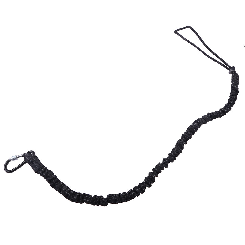 Cordón de herramienta de cuerda elástica de seguridad con mosquetón, trabajo de escalada, cuerda de seguridad anticaída, accesorios de escalada para trabajo aéreo: Oro