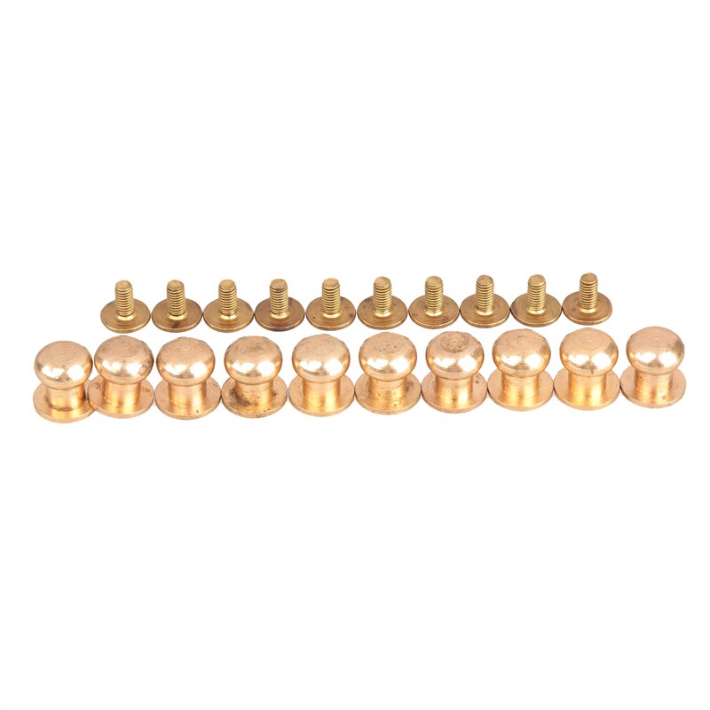10Pcs Pure Brass Sewing Leather Screw Buttons Kit ... – Grandado