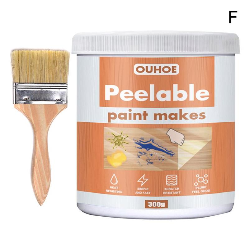 Furniture Peelable Paint Bedroom Furniture Closet Tables And Chairs Plastic Coating, Fast Heat Resistance And Scratch Resistance: 300g have brush