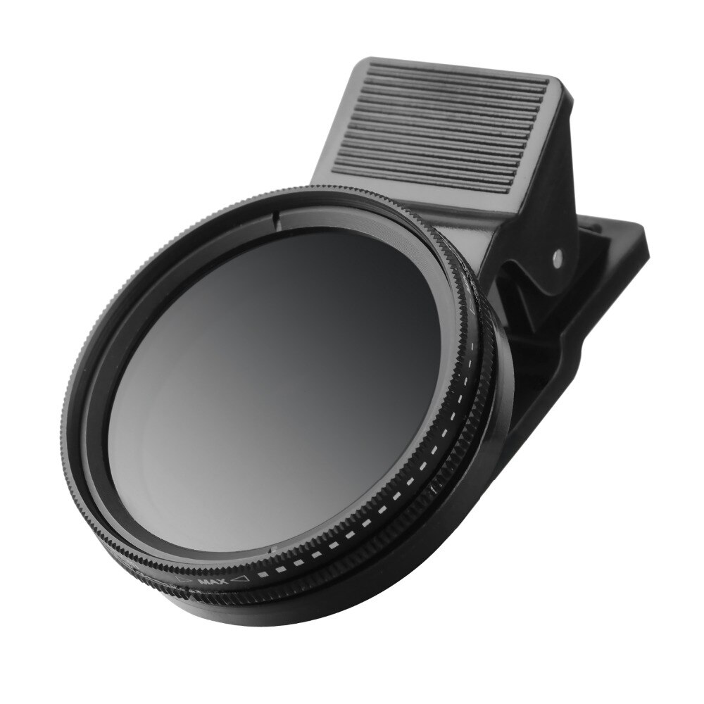 Zomei 37Mm Mobiele Telefoon Camera Lens Pro Universele Nd Filter ND2-ND400 Verstelbare Voor Iphone Samsung Huawei Met Clip