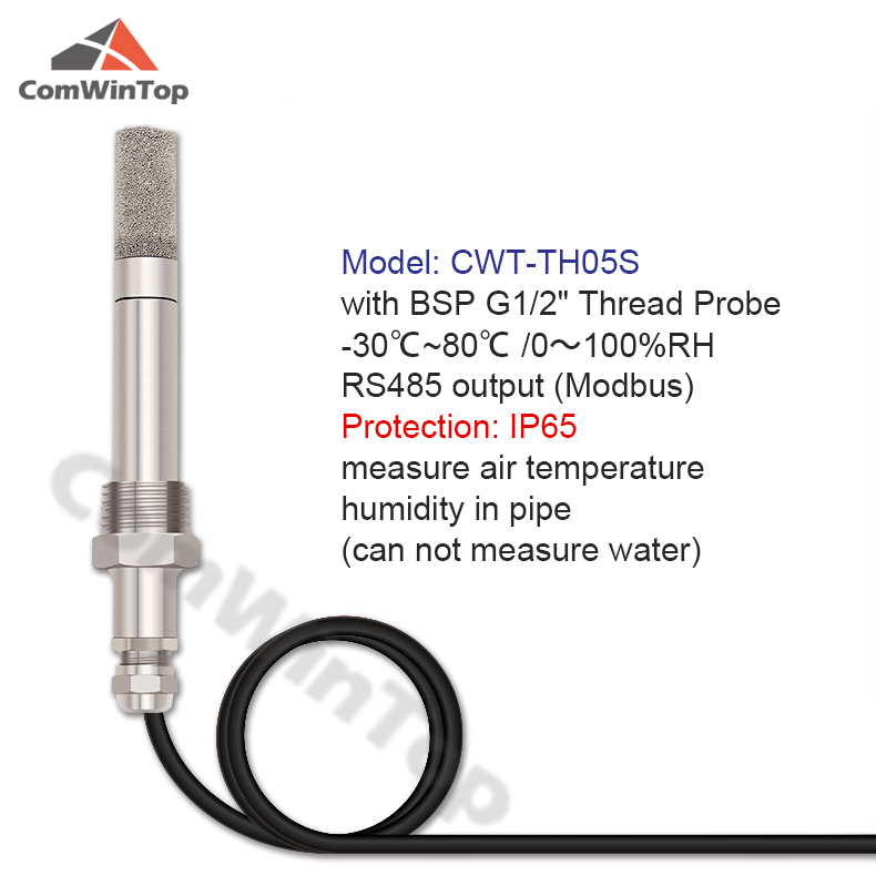 RS485 Modbus Water Proof Temperature Humidity Sensor Probe: Yellow