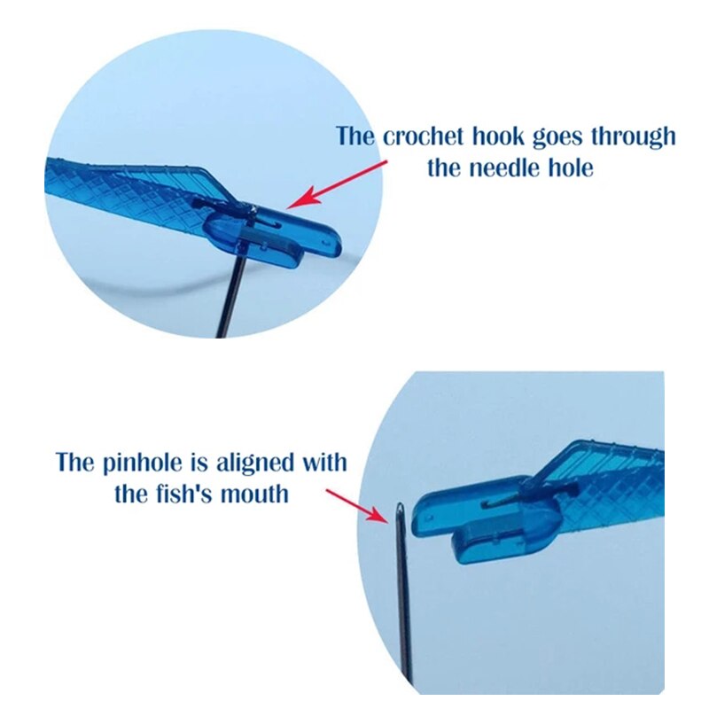 Fish Type Needle Threader 3PCS Wire Loop DIY Simple Threader for Sewing Machine Needle Threader QJY99