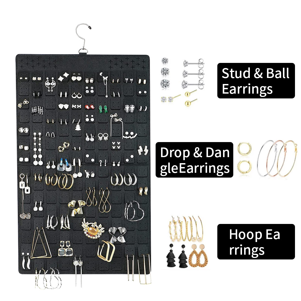 150-pocket ketting armband oorbel sieraden hangende accessoires dubbelzijdig display kledingkast organisator opslag transparante tas