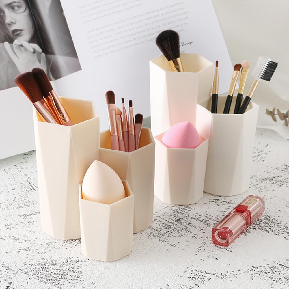 1pc plastik penholder skrivebord kosmetisk opbevaringsboks læbestift børster organizer makeup værktøj organisator escritorio porta caneta