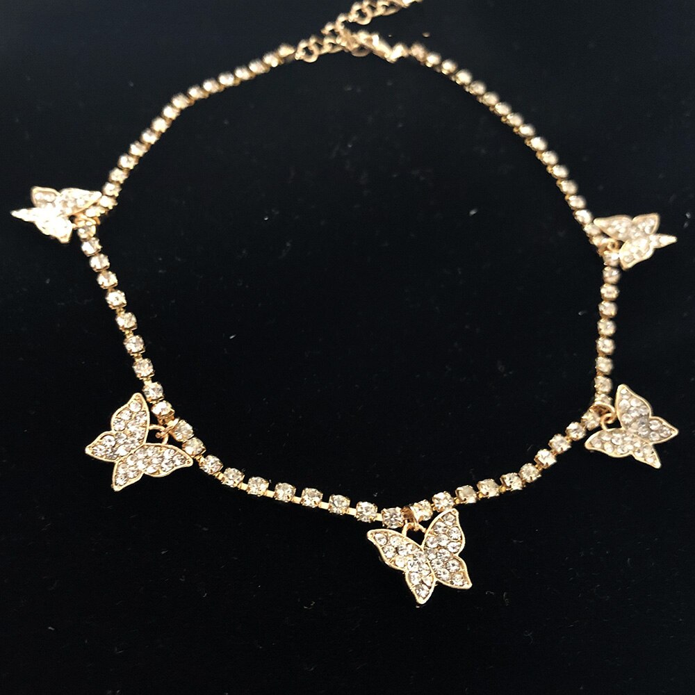 Ywzixln Boho Charm Multi-layer Kristal Cross Snake Hanger Kettingen Bijoux Voor Vrouwen Elegante Choker Sieraden N0180: 41gold