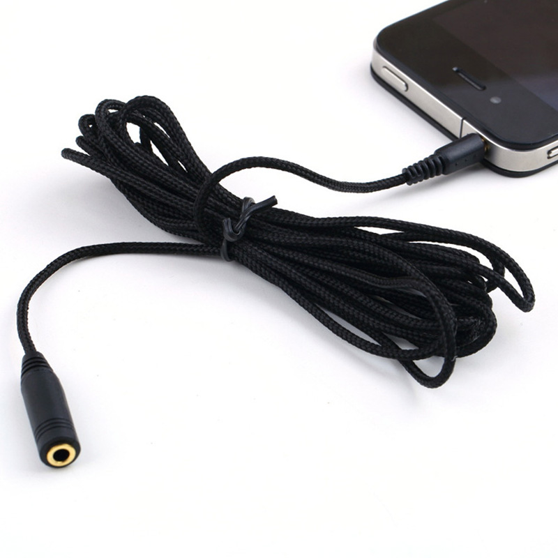 5 m/3 m/hoofdtelefoon Verlengkabel 3.5mm Jack Man-vrouw 3.5mm AUX Kabel Audio Stereo Extender Cord Oortelefoon Luidspreker Telefoon