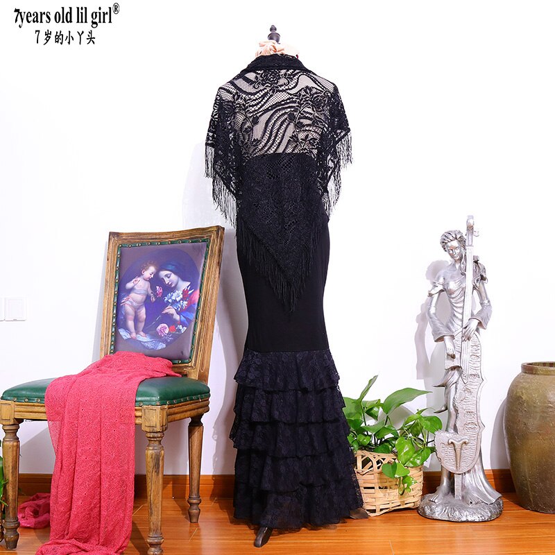 Spaanse Dans Jurk Flamenco Dans Praktijk Rok Flamenco Rok Multilayer Spaans Rok Dans Slijtage Vrouwen Fishtail Rok ENN02