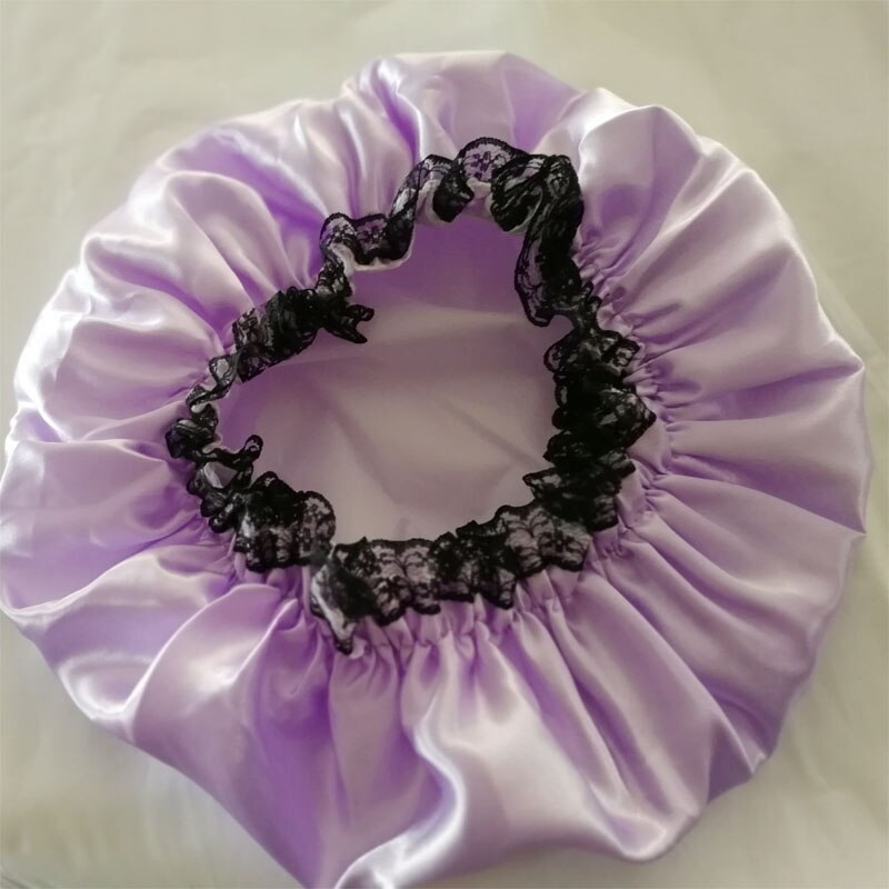 Mooie dikke dames douchekappen kleurrijke dubbele laag bad douche haarbedekking volwassenen waterdichte huishoudelijke producten 27 x 11cm tb: Stijl 18