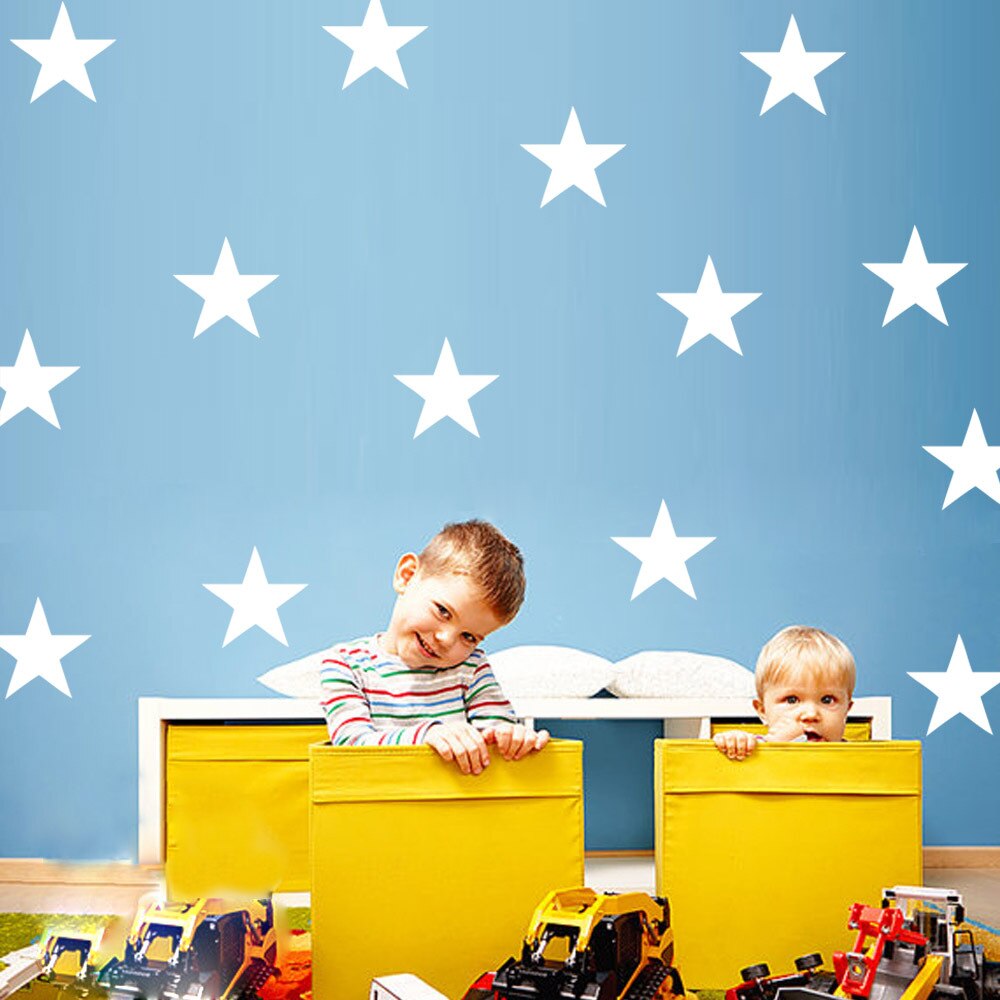 6 Pcs/39 Pcs Pentagram Cartoon Kinderen Kid Kamer Baby Muursticker Sky Star Vinyl Verwijderbare Muurstickers decals Verwijderbare