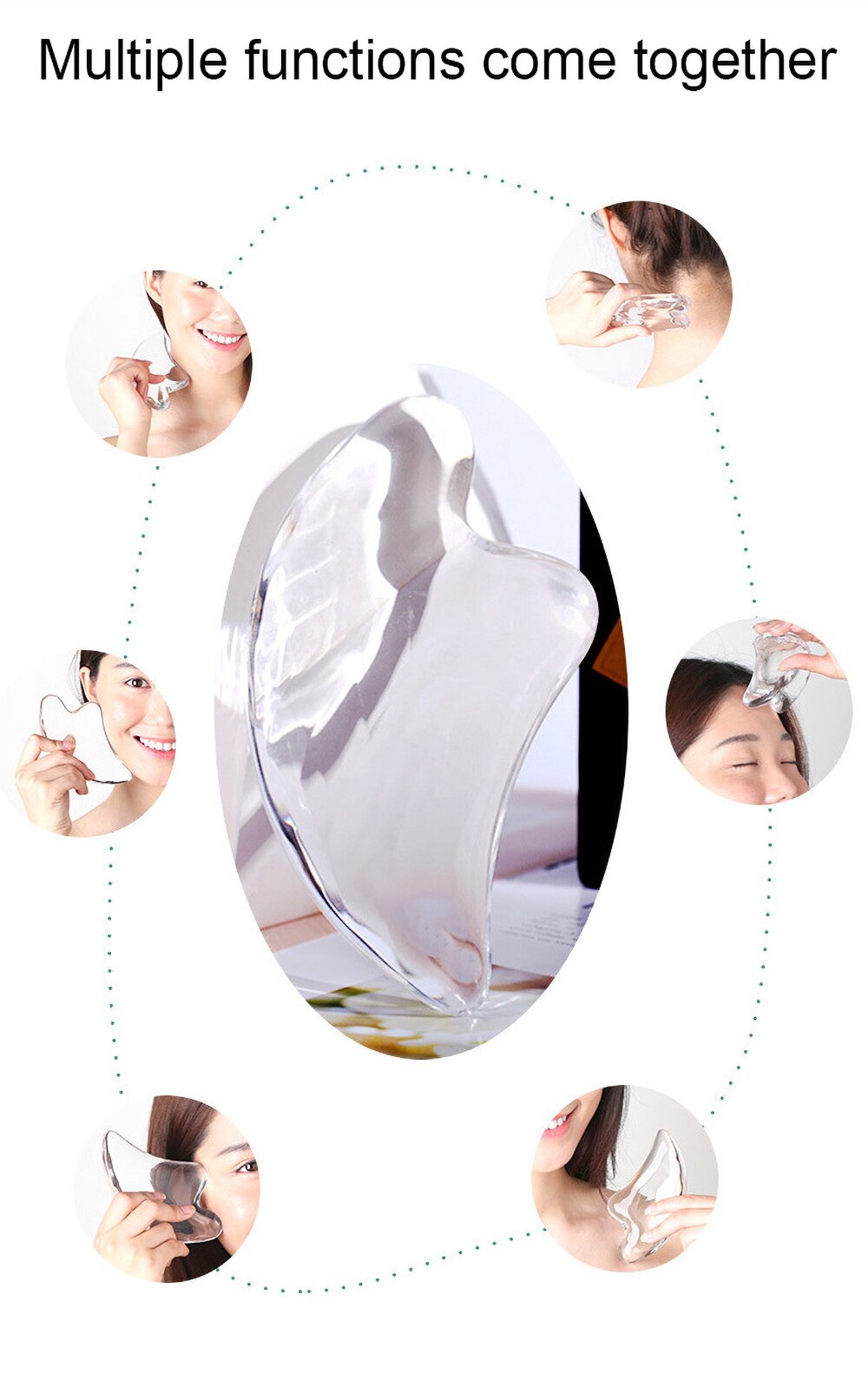 Facial Massage Gua Sha Board Crystal Gua Sha Face-lifting Artifact Lifting Facial Beauty Beauty-beautifying Gua Sha Board