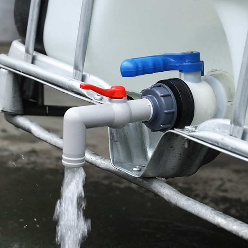 IBC-Tankadapter, Wasserwürfel, Ventilanschlüsse, Gartenbewässerungsstecker, einfach zu verwendende Schlauchschalter-Wasserhähne.