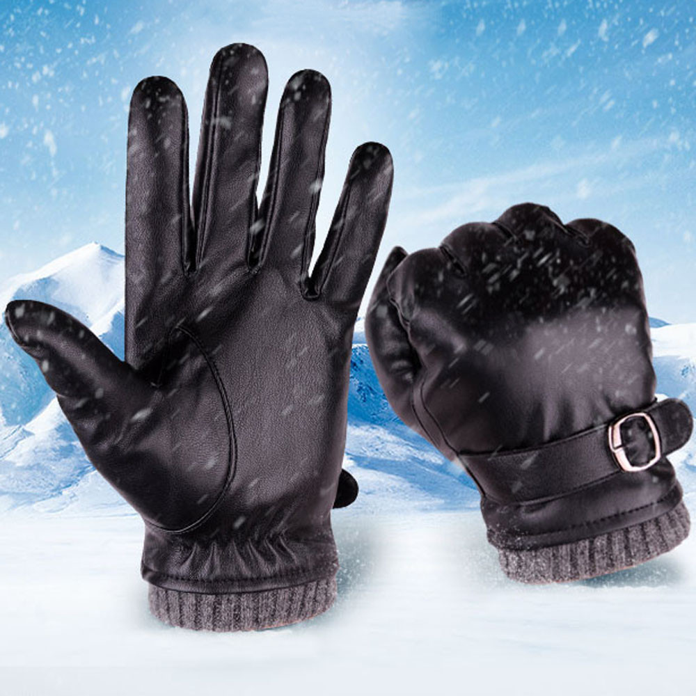 Handschoenen guantes luvas Mannen Winter Warm houden Motorfiets Ski Sneeuw Snowboard rekawiczki Kunstmatige Lederen Handschoenen winter handschoenen