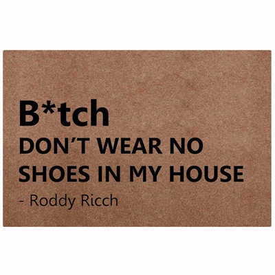 Tapete deocorativo para porta frontal, tapete para casa, exterior, interno, preto, de fibra de poliéster, antiderrapante, tapete para chão, sapatos tapetes: B tch Coffee