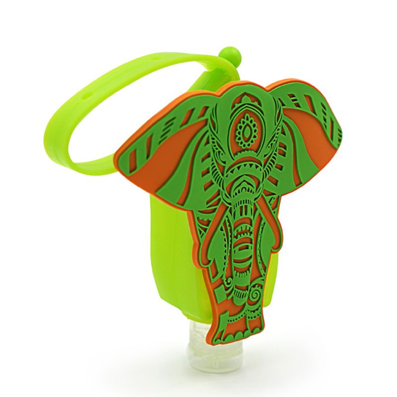 Cute Kids 30ml Empty Travel Bottle Hand Sanitizer Holder with Silicone Case Leak Proof Refillable Portable Containers: F