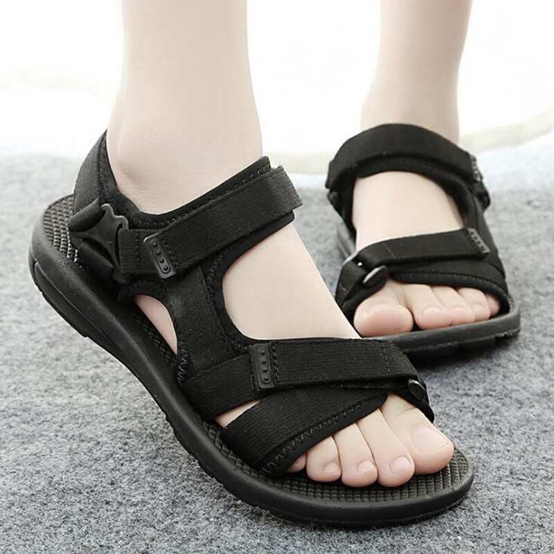 Mannen Sandalen Mannen Zomer Schoenen Zwart Strand Sandalen Voor Man Plus Size 45 46