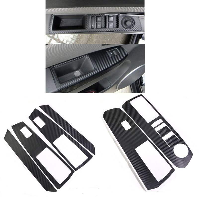 Jeazea Auto Deur Raam Schakelaar Carbon Fiber Molding Sticker Kit Voor Chevrolet Holden Cruze lhd