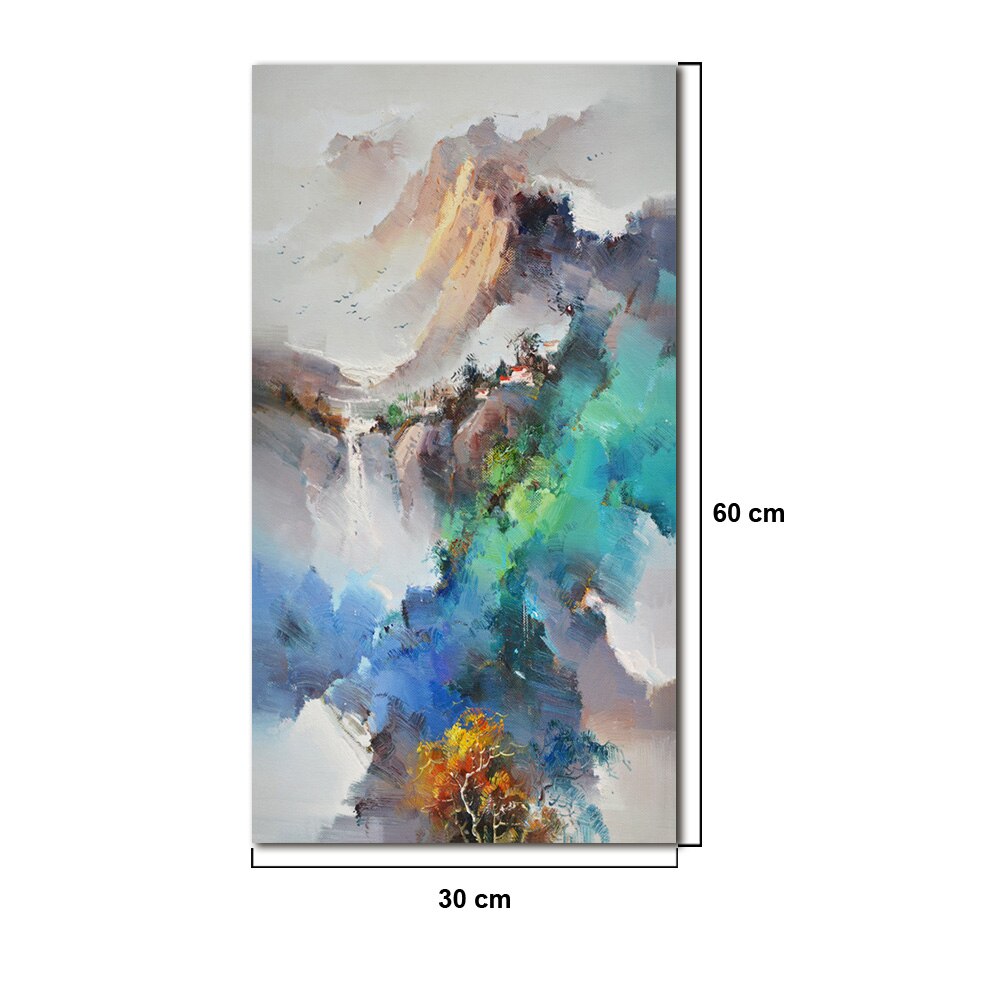 Hotel Villa Posters And Prints Landscape Pictures Living Room Abstract Painting DIY Wall Art Canvas Paintings: Dark Gray