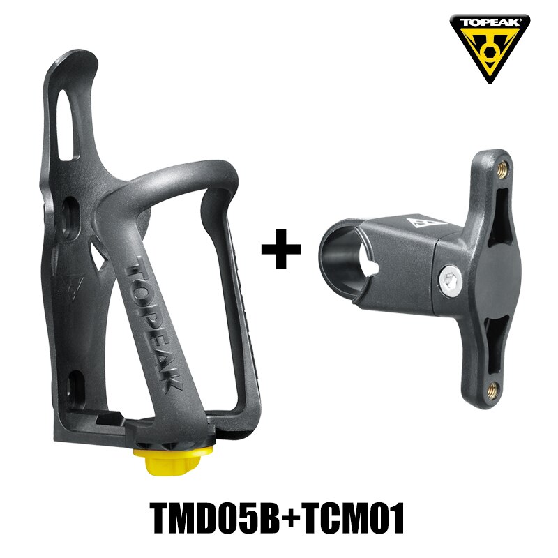 Soporte de botella de plástico TOPEAK TMD05 para bicicleta de ingeniería, soporte de soporte para botella de agua y montaña ajustable: TMD05B-TCM01