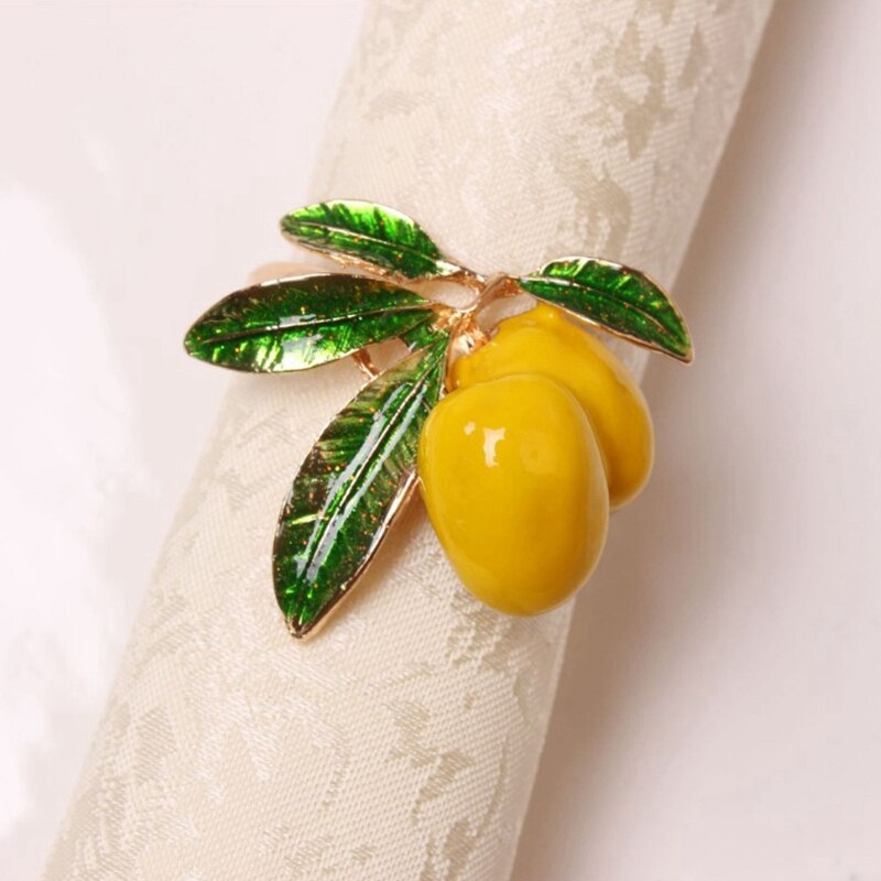 6 stk citron serviet ring serviet ring borddekoration