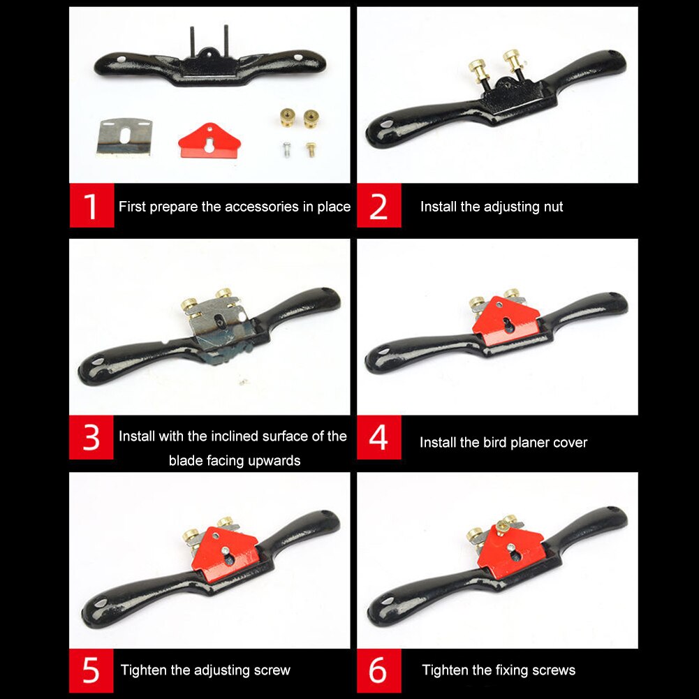 Tijera plana ajustable de 9 pulgadas para carpintería, herramientas de mano de corte, cincel de borde de corte manual de madera con tornillo/hoja