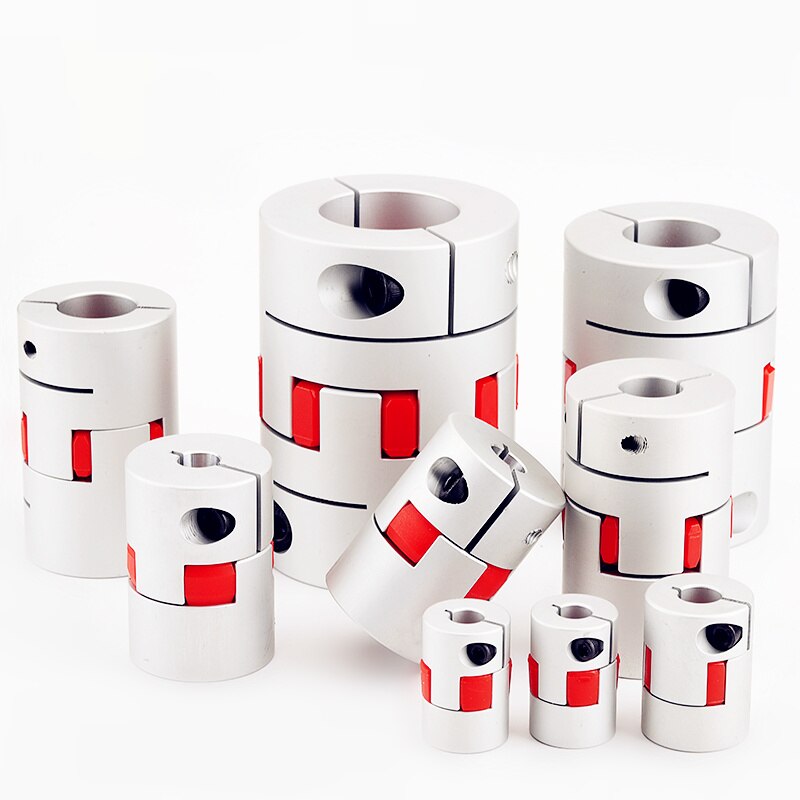 Flexible plum clamp coupler D35 L50 shaft size CNC Jaw shaft coupling id=6 6.35 7 8 9 10 11 12 12.7 14 15 16 17 18 19mm