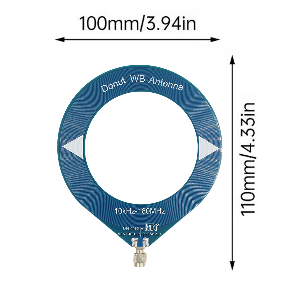 Mini Circle Antenna 10kHz-180MHz MW SW Looping Antenna Donut Broadband Antenna Donut WB Antenna for Radios Walkie Talkies SDR: Blue