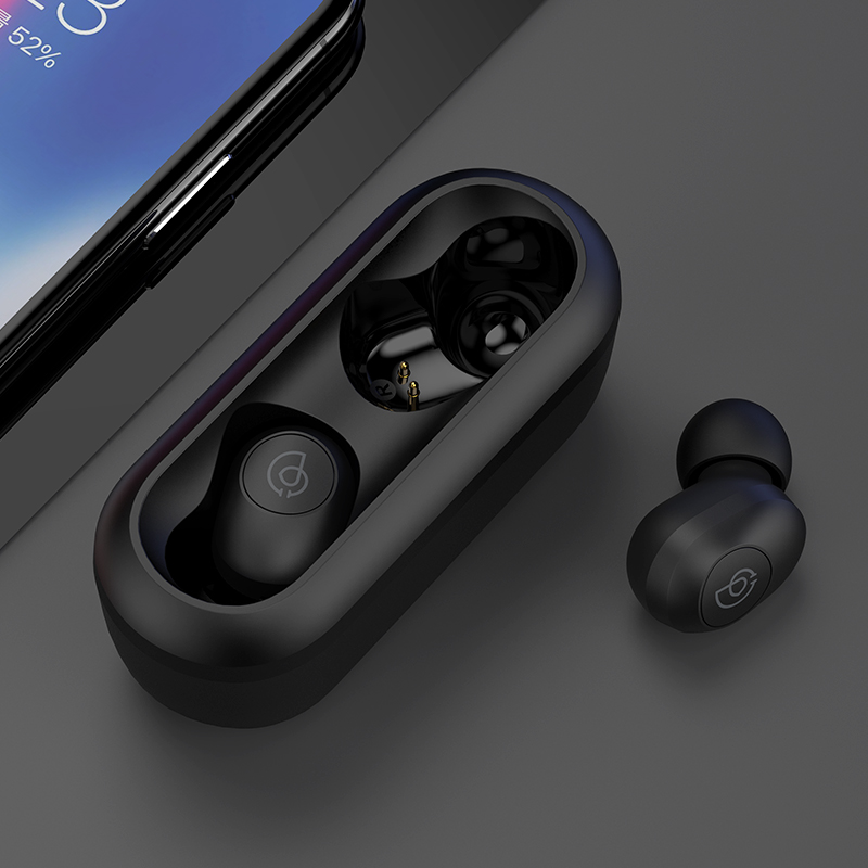 Haylou GT2 noir Mini TWS casque sans fil HD stéréo sans fil Bluetooth 5.0 écouteurs avec câble de charge caché