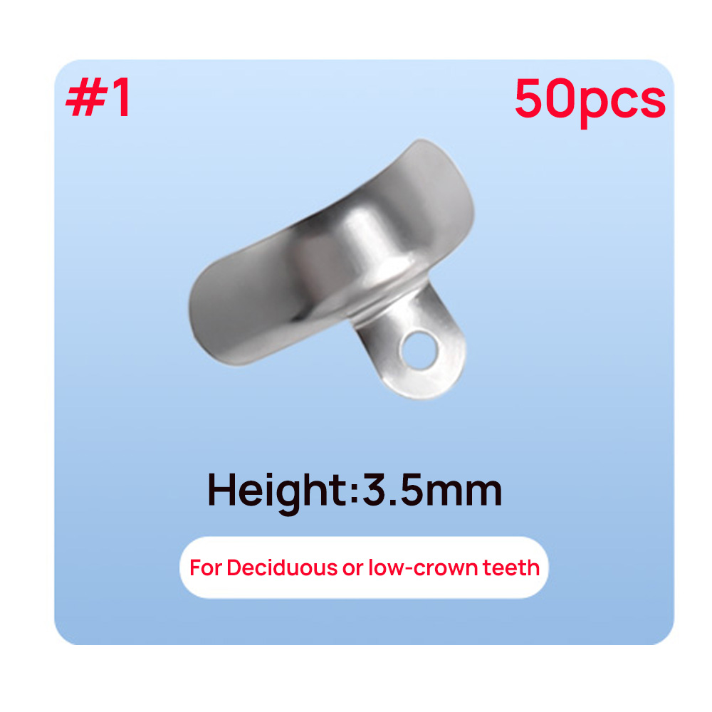 50 Uds bandas de matriz Dental matrices metálicas contorneadas seccionales para reemplazo de dientes Material de odontología: Rojo