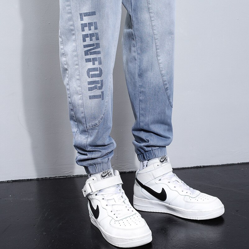 Summer Men Cargo Harlan Pants Imitate Jeans Men's Streetwear Harajuku Style Casual Cotton Pants Hip Hop Trousers Male