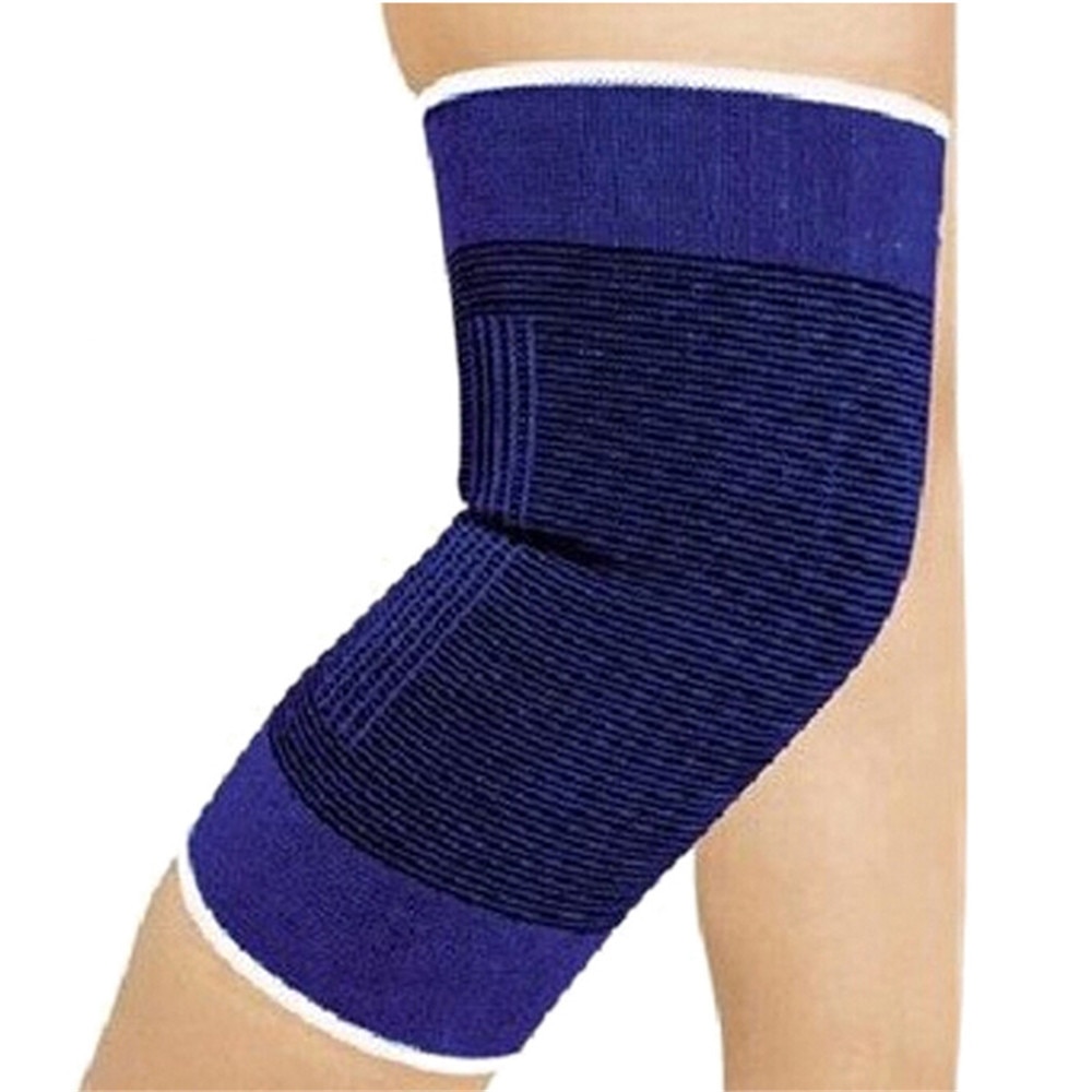 1 Pcs Elastische Knee Blauwe Kniebeschermers Knie Brace Been Artritis Letsel Elastische Bandage Ondersteuning Z0903