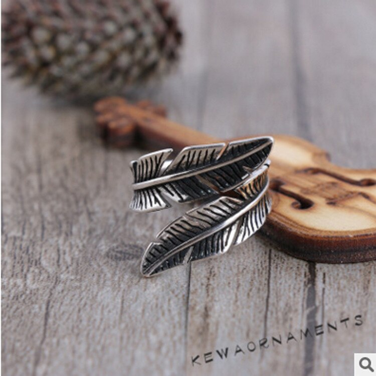 Persoonlijkheid Bohemian Vintage Veer Ringen Voor Vrouwen Mannen Vintage Ringen Gothic Sieraden Valentines
