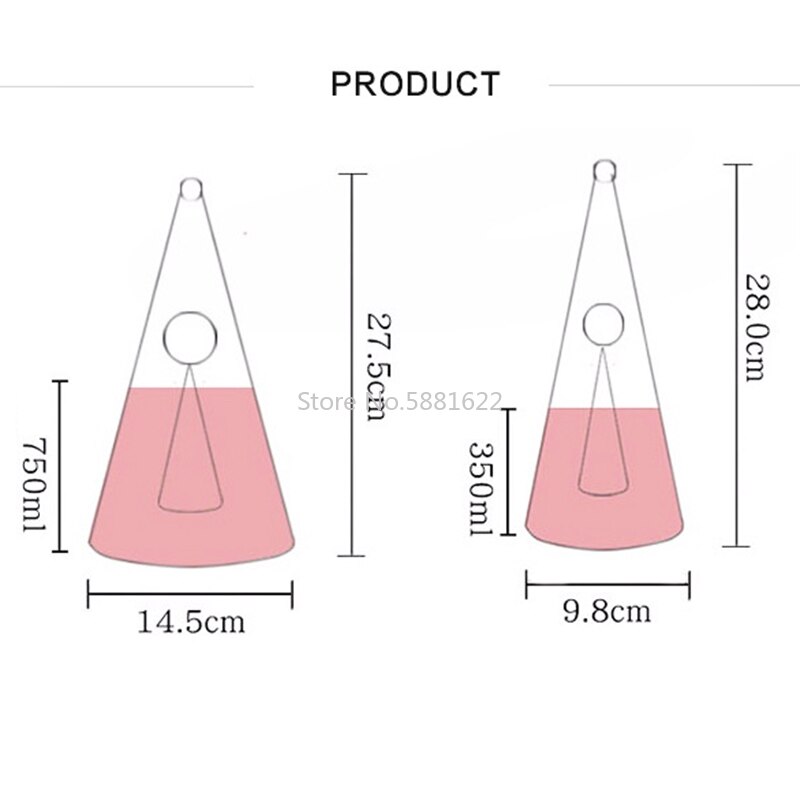 350/750ml pyramid vattenfall rött vin pourer glas karaff konjak karaff bar bar champagne vattenflaska dricksglas