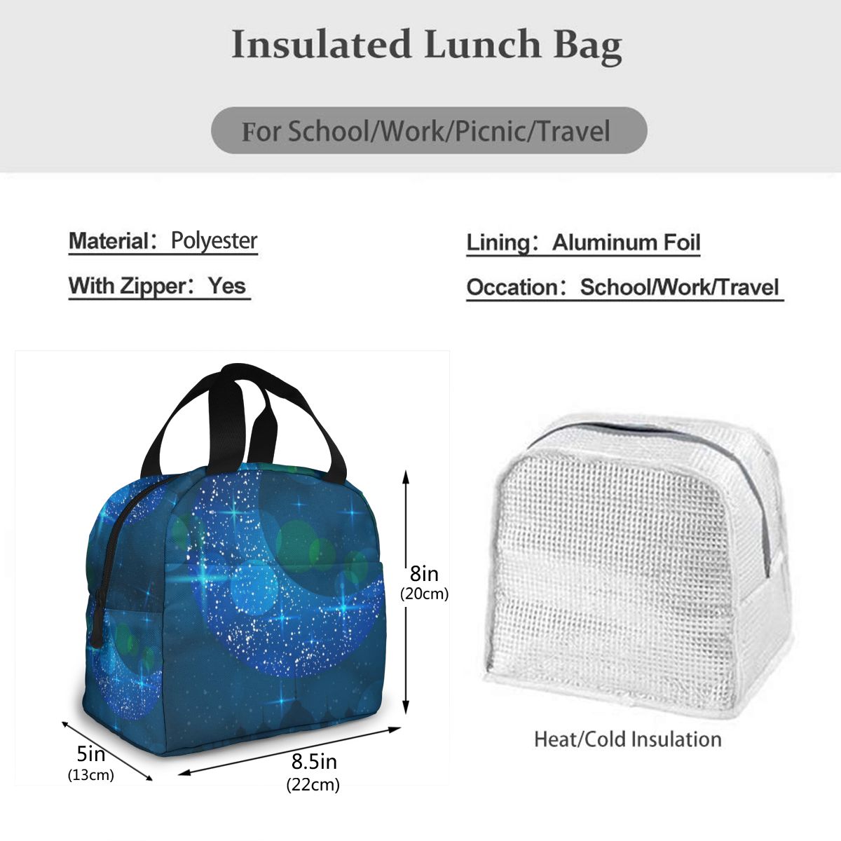 Mond Kühler Mittagessen Kasten Tragbare Isolierte Mittagessen Tasche Thermische Lebensmittel Picknick Mittagessen Taschen