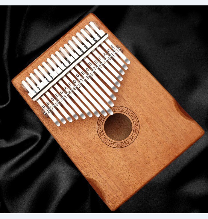 17 keys Solid Wood Kalimba Mbira Thumb 17 Key Kalimba African solid Mahogany Thumb Finger Piano: Moonlight Silver