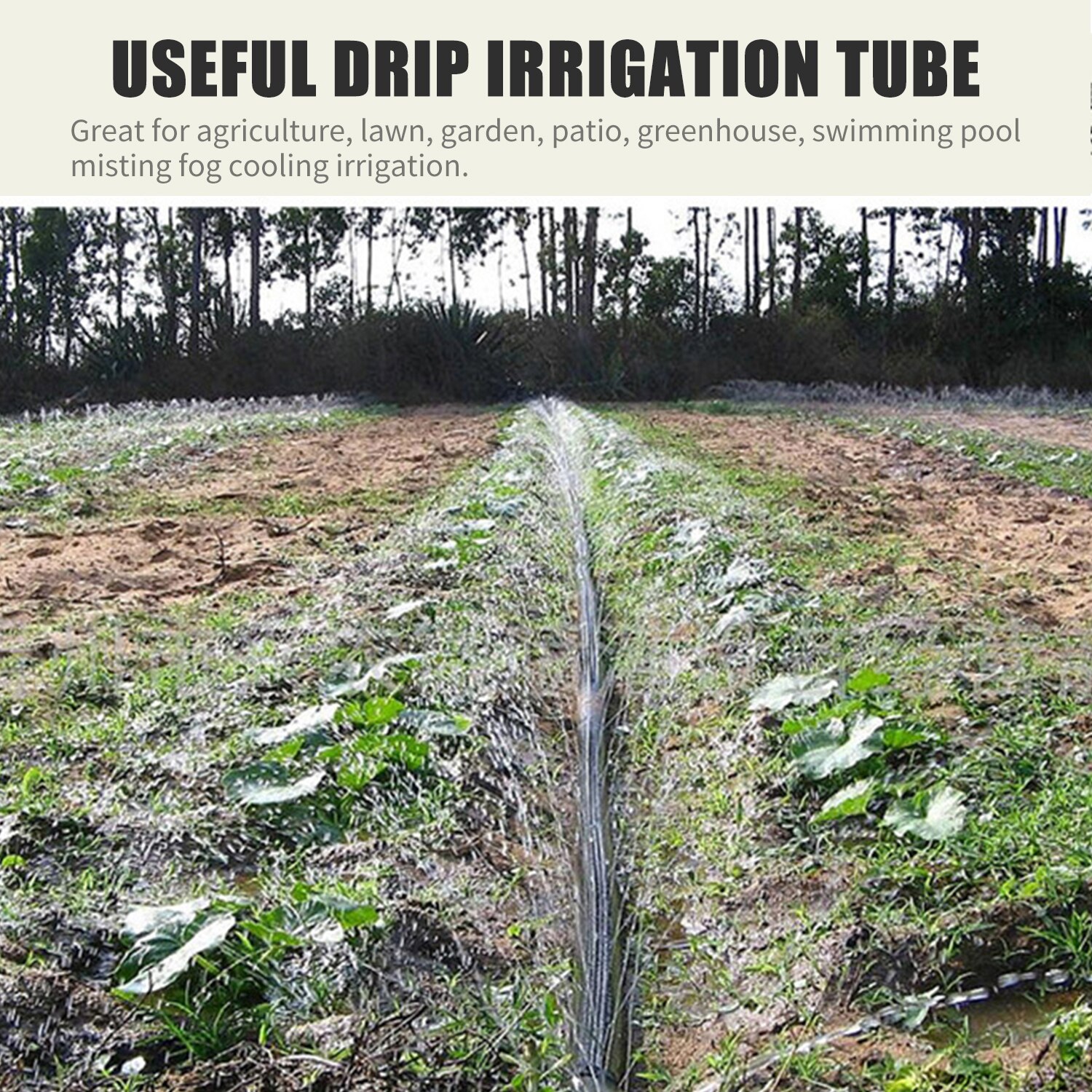 Drip Agricultural Irrigation Tube 3-5 Holes Drip Tape Distribution Tubing Crops Plants Watering Irrigation Hydroponics Dripline