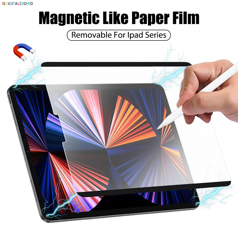 Film papierowy jak na Ipad Pro 11 2021 2020 12.9 9.7 10.2 9 generacji Screen Protector na Ipad Air 4 1 2 3 Mini 5 6 akcesoria